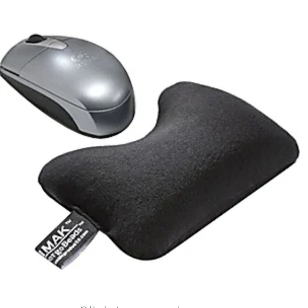 IMAK Black Ergonomic Pillow Hand Wrist Support Comfort Office Work Business